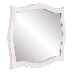 Pinnacle Medium Rectangle Whitewash Hooks Mirror (24.25 in. H x 36.75 in. W)