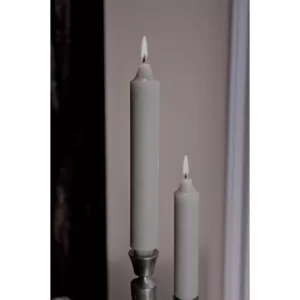 ROOT CANDLES 7 in. Timberline Collenette Platinum Dinner Candle (Box of 4)