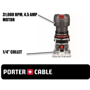 Porter-Cable 4.5 Amp Single Speed 1/4 in. Laminate Trimmer