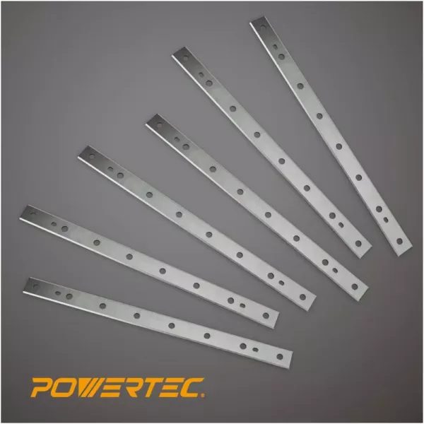 POWERTEC 12-1/2 in. High-Speed Steel Planer Knives Dual Sided Replacement Planer Blades for DW7342 (6-Pack)