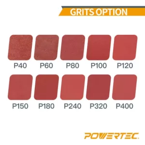 POWERTEC 4 in. x 24 in. 240-Grit Aluminum Oxide Sanding Belt (10-Pack)