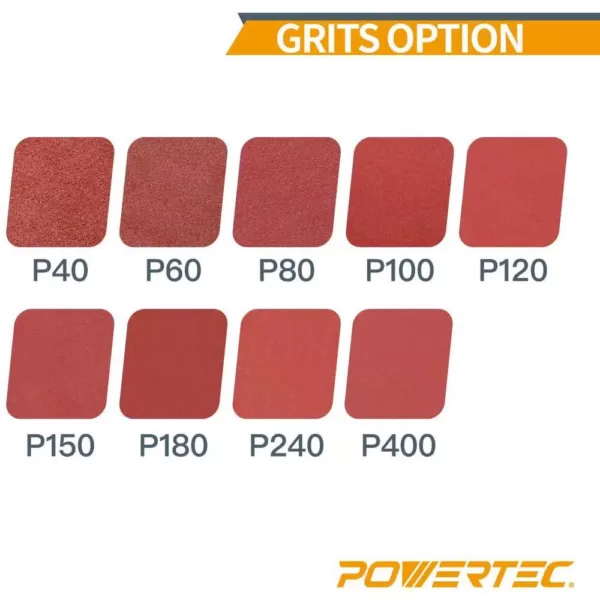 POWERTEC 6 in. x 48 in. 400-Grit Aluminum Oxide Sanding Belt (10-Pack)