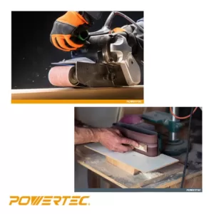 POWERTEC 3 in. x 18 in. 60/80/120/150/240/400-Grit Aluminum Oxide Sanding Belt Assortment (18-Pack)