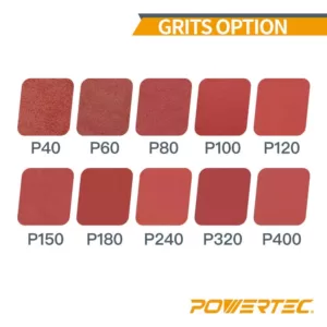 POWERTEC 3 in. x 18 in. 80-Grit Aluminum Oxide Sanding Belt (10-Pack)