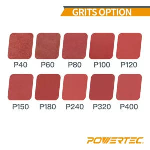 POWERTEC 2 in. x 42 in. 60-Grit Aluminum Oxide Sanding Belt (10-Pack)