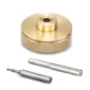 POWERTEC Router Bits Solid Brass Inlay Kit Incl. 1/8 in. Carbide Router Bit, 1/4 in. Shank, Bushing, Nut, Collar, Alignment Pin