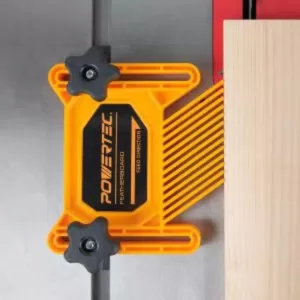 POWERTEC Dual Universal Featherboards for Multi-Functional Woodworking with Flex and Miter Lock System (2-Pack)