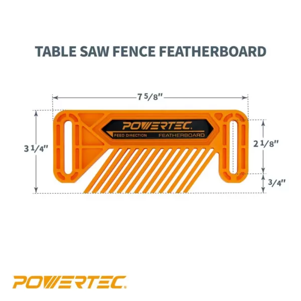 POWERTEC Table Saw Fence Featherboard (2-Pack)