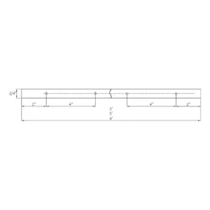 POWERTEC 48 in. Double-Cut Profile Universal T-Track with Predrilled Mounting Holes (2-Pack)