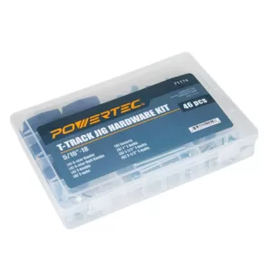 POWERTEC 5/16-18 in. T-Track Jig Hardware Kit (46-Piece)