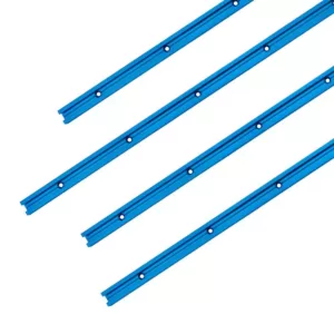 POWERTEC 36 in. Double-Cut Profile Universal T-Track with Predrilled Mounting Holes (4-Pack)