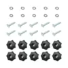 POWERTEC T-Track Knob Kit with 7 Star 1/4 in.-20 Threaded Knobs, Bolts and Washers for Woodworking Jigs and Fixtures (Set of 10)