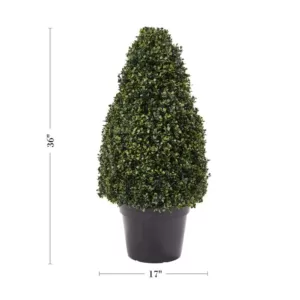 Pure Garden 36 in. Artificial Boxwood Tower Style Topiary