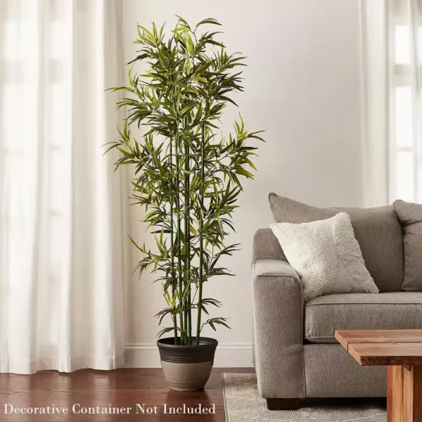 Pure Garden 72 in. Artificial Bamboo Plant with Pot
