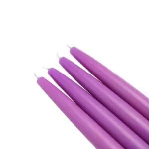 Zest Candle 6 in. Purple Taper Candles (Set of 12)