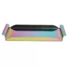 Mind Reader Assorted Color Metal Rectangular Serving Tray with Handles