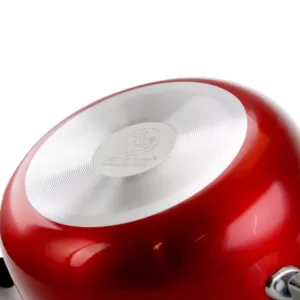 Better Chef 4 qt. Round Aluminum Nonstick Dutch Oven in Red with Glass Lid