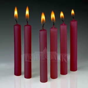 Light In The Dark 4 in. x 1/2 in. Thick Red Taper Candles (Set of 60)