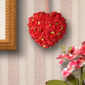 National Tree Company 7 in. Red Rose Heart
