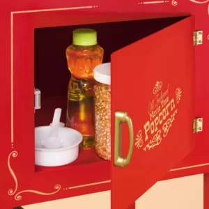 Nostalgia Vintage 600-Watt 8 oz. Oil Red Popcorn Machine with Cart
