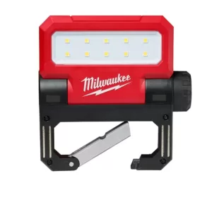 Milwaukee 550 Lumens LED Rechargeable Pivoting Flood Light & 550 Lumens LED Rechargeable Pivoting Flood Light (2-Pack)