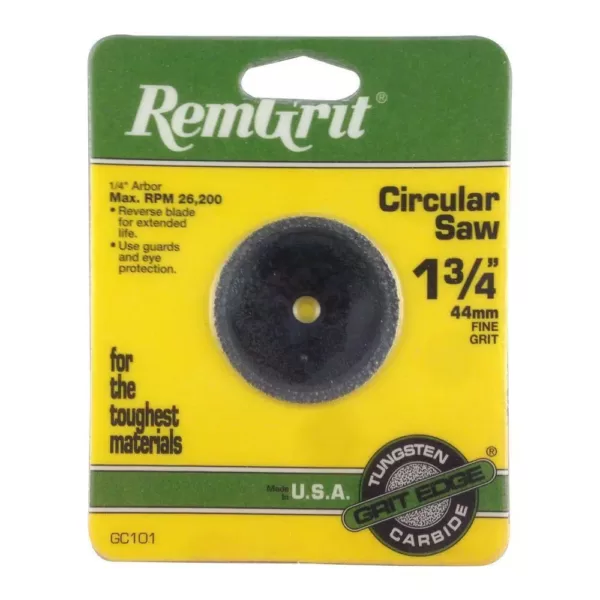 RemGrit 1-3/4 in. Fine Grit Carbide Grit Circular Saw Blade