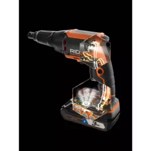 RIDGID 18-Volt Cordless Brushless Drywall Screwdriver with Collated Attachment with 1.5 Ah Lithium-Ion Battery