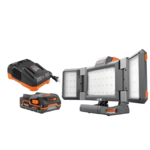 RIDGID 18-Volt Cordless Panel Light Kit with 1.5 Ah Battery and Charger