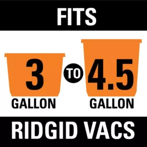 RIDGID Filter Kit with VF3500 Fine Dust Filter and VF3501 Dust Bags (2-pack) for 3 to 4.5 Gal. RIDGID Wet/Dry Shop Vacuums