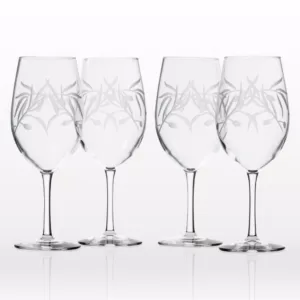 Rolf Glass Olive Branch 18 oz. Clear All Purpose Wine Glass (Set of 4)