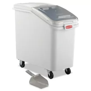 Rubbermaid Commercial Products 26.2 Gal. White ProSave Mobile Ingredient Bin