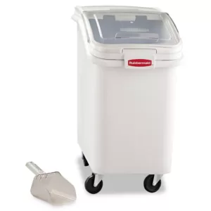 Rubbermaid Commercial Products 26.2 Gal. White ProSave Mobile Ingredient Bin