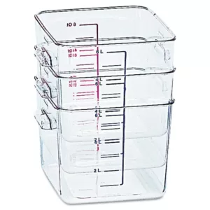 Rubbermaid Commercial Products 2 Qt. Clear Space Saving Square Container