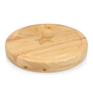 Picnic Time Dallas Stars 10.20 in. Natural Wood Cheese Board and Tool Set