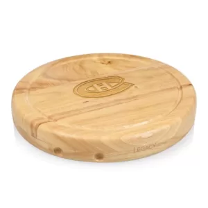 Picnic Time Montreal Canadiens 10.20 in. Natural Wood Cheese Board and Tool Set
