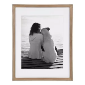 DesignOvation Gallery 14 in. x 18 in. Matted to 11 in. x 14 in. Rustic Brown Picture Frame (Set of 2)