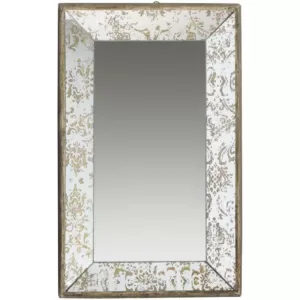 A & B Home 20 in. x 12 in. Decorative Mirror Tray in Rustic Brown