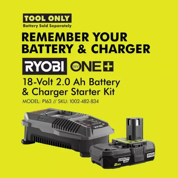 RYOBI ONE+ 18V Cordless Fixed Base Trim Router (Tool Only) with Tool Free Depth Adjustment with Router Latch Mortiser