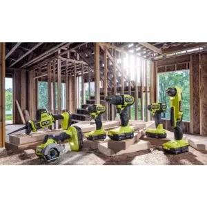 RYOBI ONE+ HP 18V Brushless Cordless Compact 3/8 in. Impact Wrench and Compact Cut-Off Tool (Tools Only)