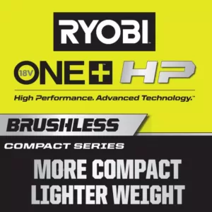 RYOBI ONE+ HP 18V Brushless Cordless Compact 1/2 in. Drill/Driver, Impact Driver, Impact Wrench, (2) Batteries, Charger