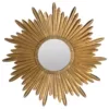 Safavieh Josephine Round Antique Gold Sunburst Decorative Mirror
