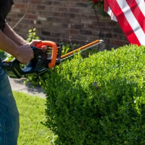 Scotts 20-Volt 22 in. Cordless Hedge Trimmer, 2.0Ah Battery and Fast Charger Included