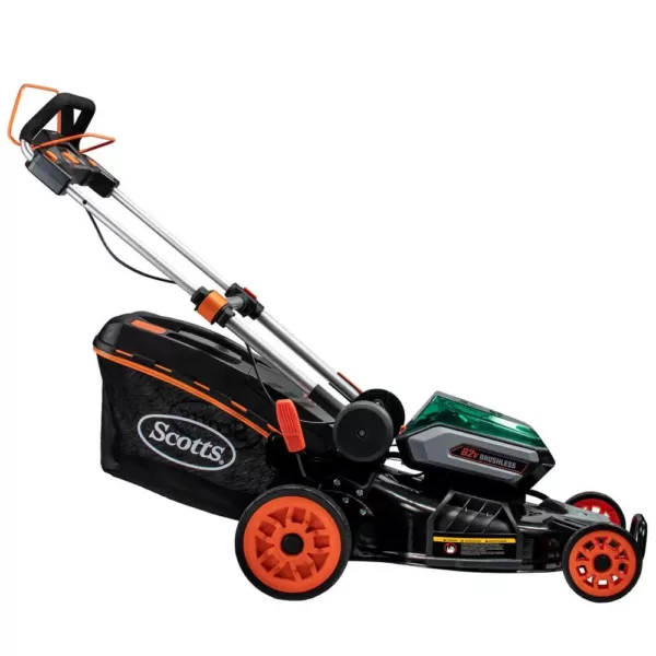 Scotts 21 in. 62-Volt Lithium-Ion Cordless Self-Propelled Walk Behind Mower with 4 Ah and 2.5 Ah Battery and Charger Included