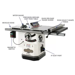 Shop Fox 10 in. 3 HP Cabinet Table Saw with Riving Knife
