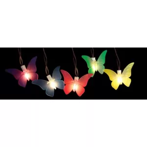 Sienna 10-Light Multi-Color Battery Operated Butterfly Garden Patio Umbrella LED Lights with Timer (10-Pack)