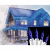 Sienna Set of 100 Blue Mini Icicle Christmas Lights - White Wire