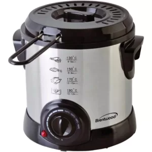 Brentwood 1.1 Qt. Stainless Steel Electric Deep Fryer