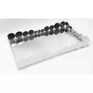 Elegance 19 in. x 11.5 in. Rectangular Tray With Mirror