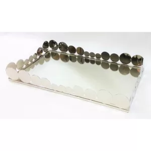 Elegance 19 in. x 11.5 in. Rectangular Tray With Mirror