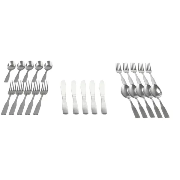 Gibson Home Abbeville 61-Piece Flatware Set with Wire Caddy (Service for 12)